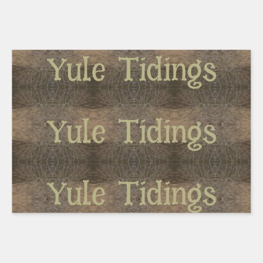 Papier d'enrobage rustique Yule (Devant 3)