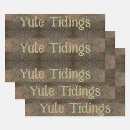Papier d'enrobage rustique Yule (Lot)