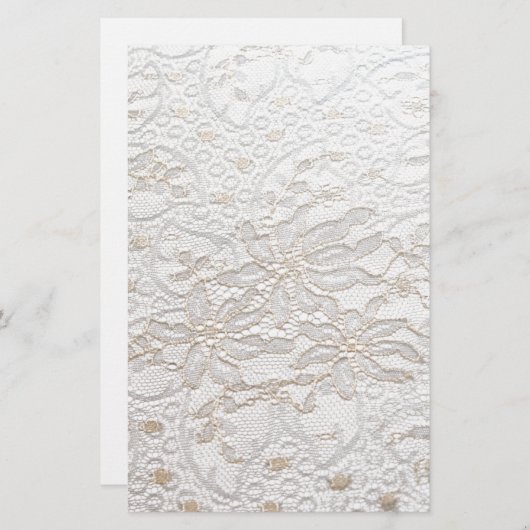 Papier Dentelle blanche de Chantilly (Devant / Derrière)