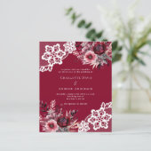 Papier Dentelle blanche rose bordeaux (Debout devant)