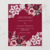 Papier Dentelle blanche rose bordeaux (Devant)