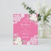 Papier Dentelle blanche rose coucher du soleil (Debout devant)