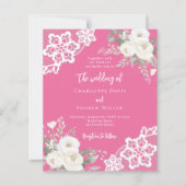 Papier Dentelle blanche rose coucher du soleil (Devant)