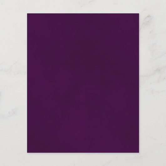 Papier Dentelle d'or sur Plum mariage réception Invitatio (Dos)