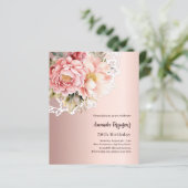 Papier Dentelle en or rose 50e anniversaire invitation (Debout devant)