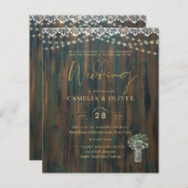 Papier Dentelle Rustique Gypsophila Lights Mason Jar Mari (Devant / Derrière)