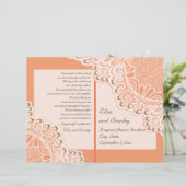 Papier Dentelles blanches & perles corail orange programm (Debout devant)