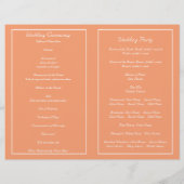 Papier Dentelles blanches & perles corail orange programm (Dos)