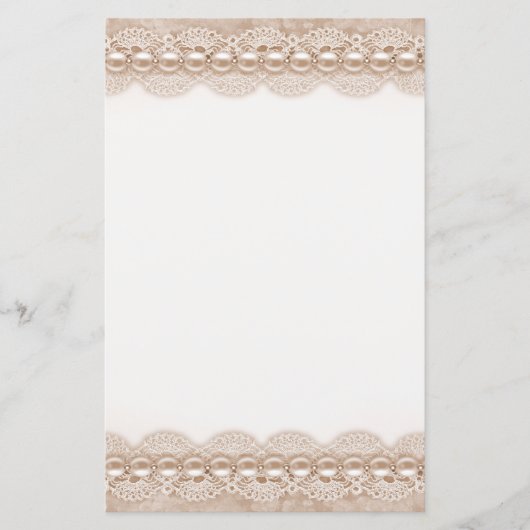 Papier Dentelles et perles texture En-tête (Devant)