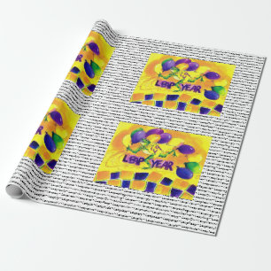 Papier d'enveloppe de cadeau d'année bissextile