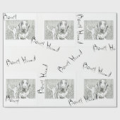 Papier d'enveloppe de cadeau de Basset Hound (Plat)