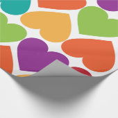 Papier d'enveloppe de cadeau de coeurs de (Coin)