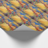 Papier d'enveloppe de cadeau de lune d'automne (Coin)