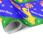 Papier d'enveloppe de cadeau de majorettes (Coin rond)