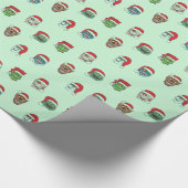 Papier d'enveloppe de cadeau de monstres de Noël (Coin)