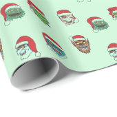 Papier d'enveloppe de cadeau de monstres de Noël (Coin rond)