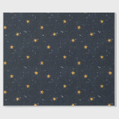 Papier d'enveloppe de cadeau de nuit étoilée (Plat)