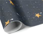 Papier d'enveloppe de cadeau de nuit étoilée (Coin rond)