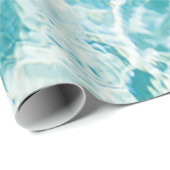 Papier d'enveloppe de cadeau de photo de piscine (Coin rond)