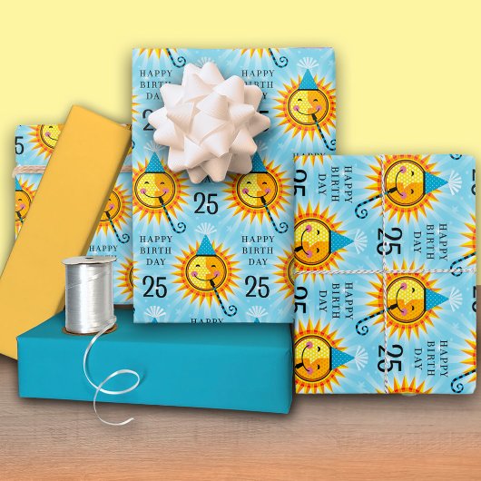 Papier d'enveloppement 25e anniversaire