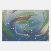 Papier d'enveloppement à brosse à 3 tons Terre (Devant)