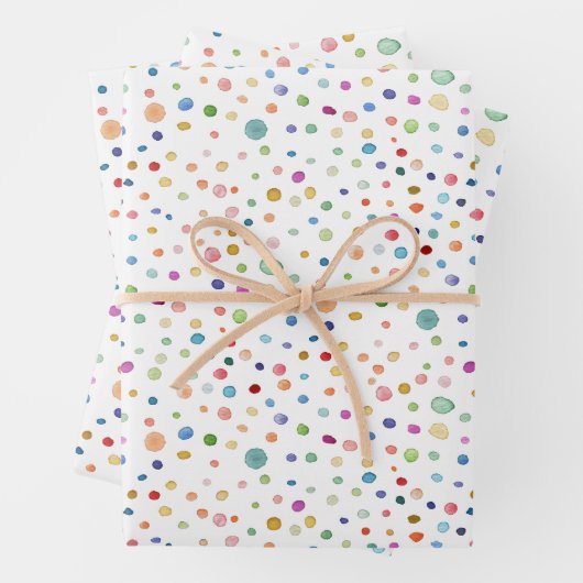 Papier d'enveloppement à l'aquarelle Rainbow Confe (En situation)