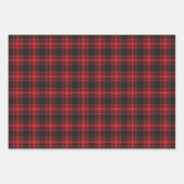 Papier d'enveloppement à plaid rouge, vert, jaune  (Devant)