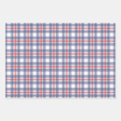 Papier d'enveloppement à plis rouge, blanc et bleu (Devant 3)