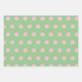 Papier d'enveloppement à points Polka (Sage Green (Devant 3)