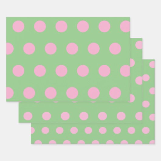 Papier d'enveloppement à points Polka (Sage Green (Lot)