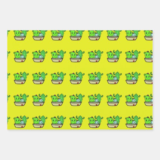 Papier d'enveloppement à pots Pals Cactus (Devant)