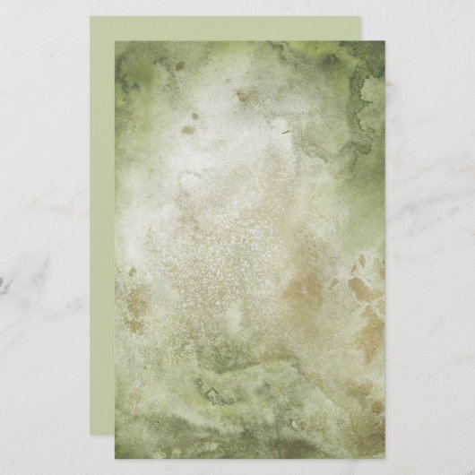 Papier d'enveloppement à savon vert et or à 2 face (Devant / Derrière)