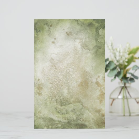 Papier d'enveloppement à savon vert et or à 2 face (Debout devant)