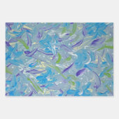 Papier d'enveloppement Abstrait de pluie de lavand (Devant 2)