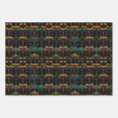 Papier d'enveloppement "Arbre de vie" Feuille plat (Devant 3)