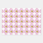 Papier d'enveloppement baby shower en fleur (Devant 2)