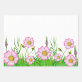 Papier d'enveloppement baby shower en fleur (Devant)