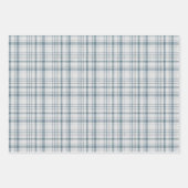 Papier d'enveloppement blanc bleu rouge à plaid Je (Devant 3)