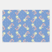 Papier d'enveloppement bleu et orange 3e anniversa (Devant 2)