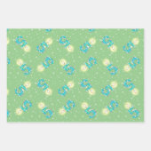 Papier d'enveloppement bleu et vert 5e anniversair (Devant 2)