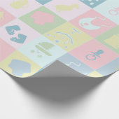 Papier d'enveloppement cadeau baby shower (Coin)