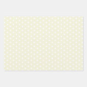 Papier d'enveloppement cadeau Beige Blanc Polka Do (Devant)