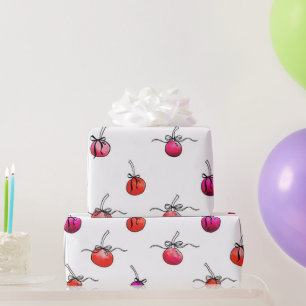 Papier d'enveloppement cadeau cerise