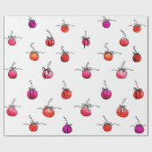 Papier d'enveloppement cadeau cerise (Plat)