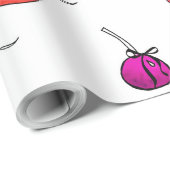 Papier d'enveloppement cadeau cerise (Coin rond)