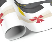 Papier d'enveloppement cadeau de diplôme (Coin rond)