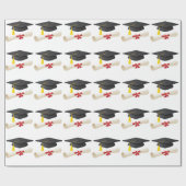 Papier d'enveloppement cadeau de diplôme (Plat)