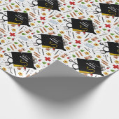 Papier d'enveloppement cadeau de diplôme d'infirmi (Coin)