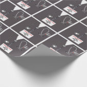 Papier d'enveloppement cadeau de diplôme d'infirmi (Coin)