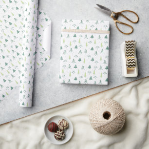 Papier d'enveloppement cadeau de la forêt de pins